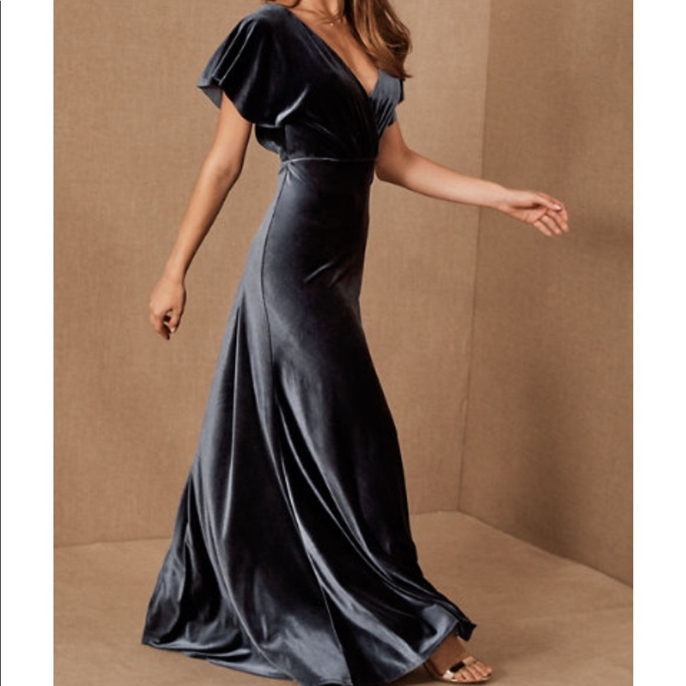 Velvet bridesmaid dress